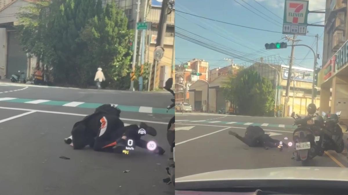 疑停車擦撞！桃園兩騎士大街互毆　民眾化身戰地記者播報