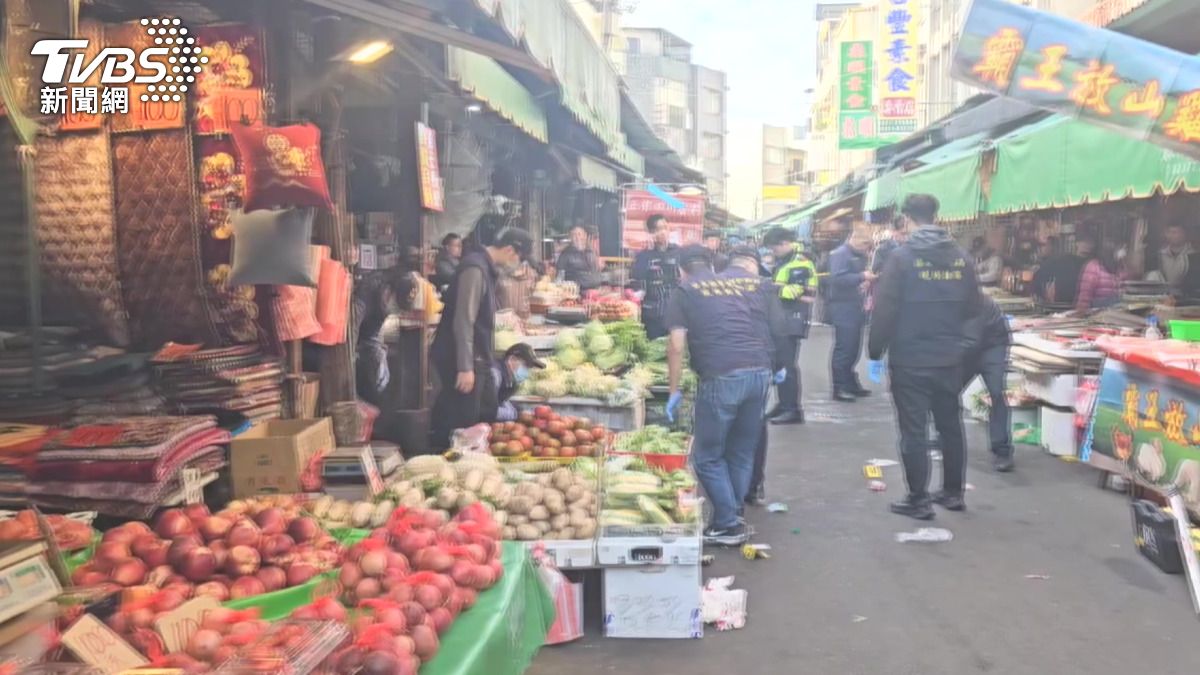 熱心民眾助壓制遭流彈擊中!苗栗菜市場砍警案 嫌犯中槍不治。(圖/警方提供)