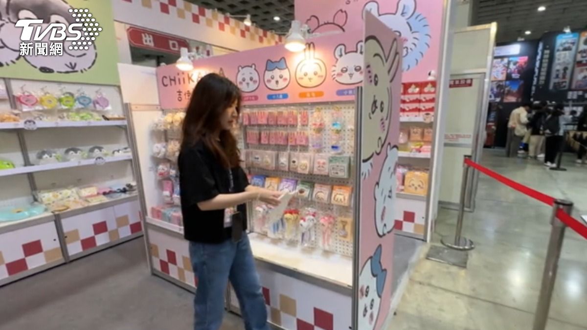 吉伊卡哇造型娃娃吸引粉絲。（圖／TVBS）