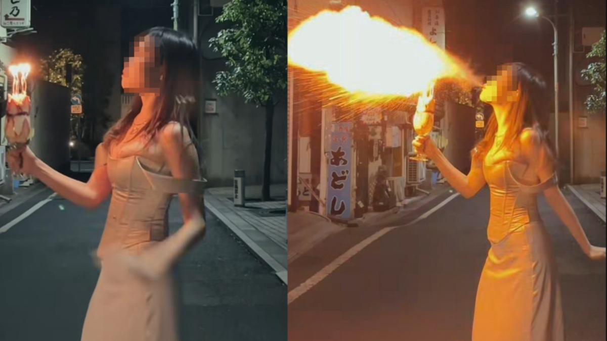 網瘋傳「女噴玉米粉吹蠟燭冒火」 消防局急喊:具高度致命性