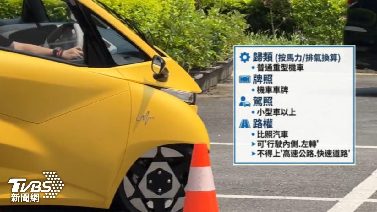 交通部擬開放「駕艙機車」，最快下半年合法領牌。（圖／TVBS）