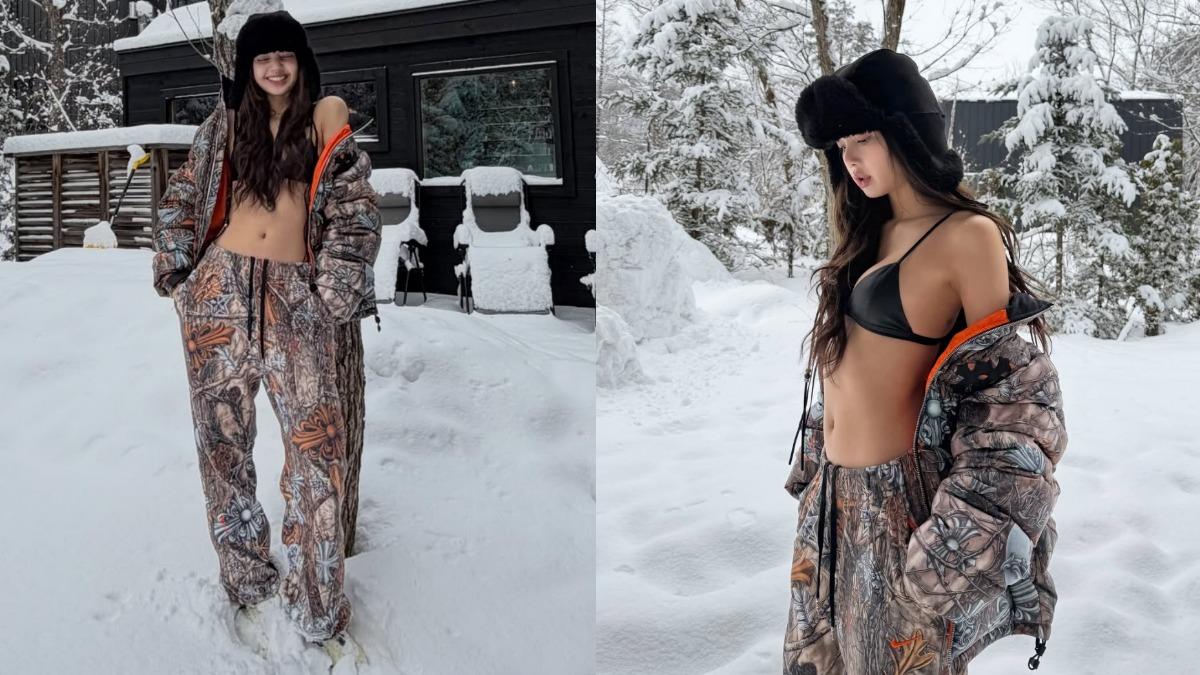 Lisa雪地大解放!狂曬泳裝辣照 身上羽絨外套「要價破百萬」
