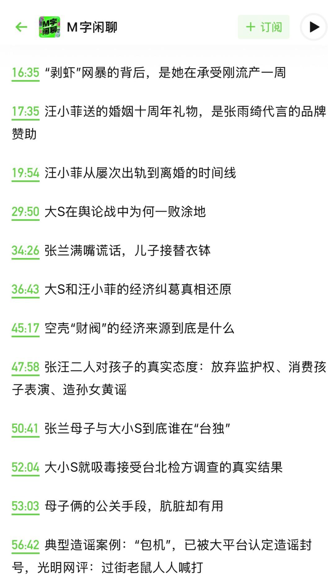 節目《M字閒聊》中討論大S與前夫家的種種爭議。(圖/翻攝自微博@律政大威德金剛)