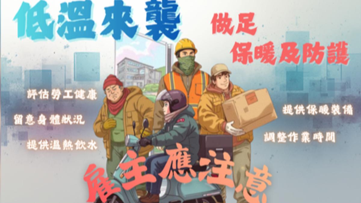 寒流戶外上工注意!老闆要幫員工保暖 低溫致災最高罰30萬