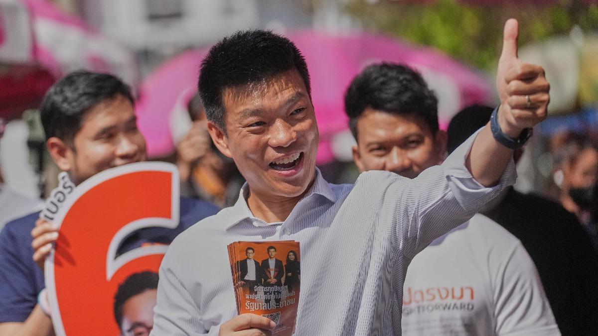 泰國人民黨黨魁納塔蓬。(圖/達志影像美聯社)
