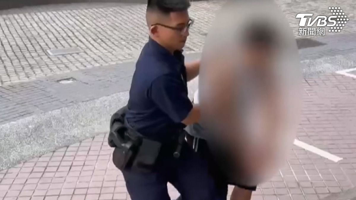 攻擊人的李姓女嫌犯被依現行犯逮捕，經查有公共危險、毒品和竊盜前科。（圖／TVBS）