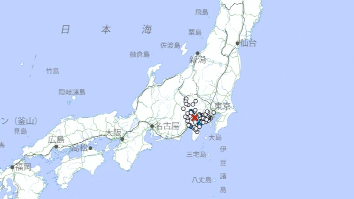日本發生芮氏規模4.1地震。（圖／翻攝自氣象廳）