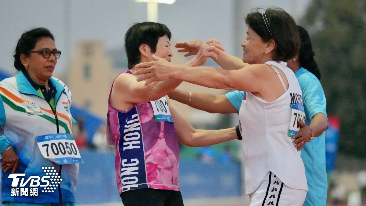 阿布達比世壯運今天登場田徑項目，50+、70+、80+選手都來參賽。（圖／區國強攝）