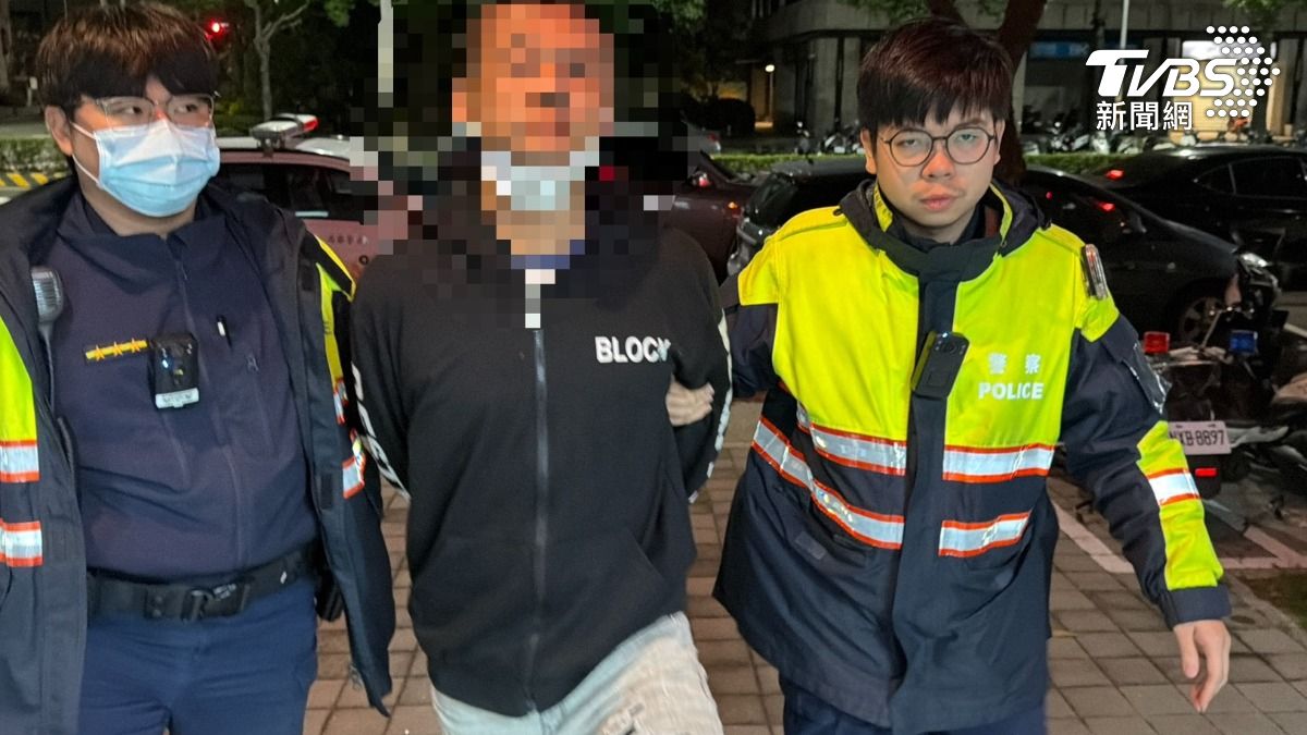 張男落網。(圖/TVBS)