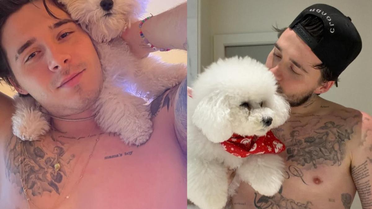 Brooklyn早前就被發現將向母親致敬的刺青以花卉遮蓋。(圖/翻攝自IG@brooklynpeltzbeckham)