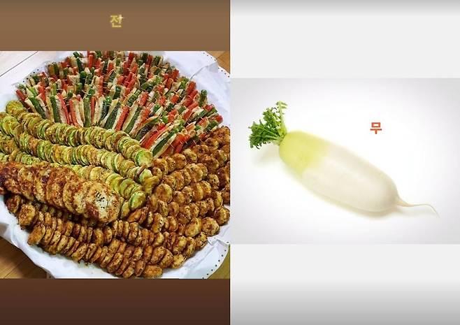 打針阿姨放上煎餅、白蘿蔔照片，似乎在影射全炫茂。（圖／翻攝自韓網）