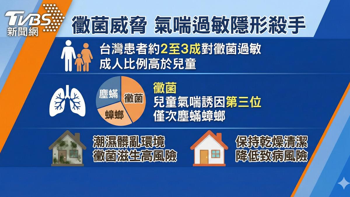 家的隱形殺手 黴菌誘發過敏氣喘 (圖/TVBS)