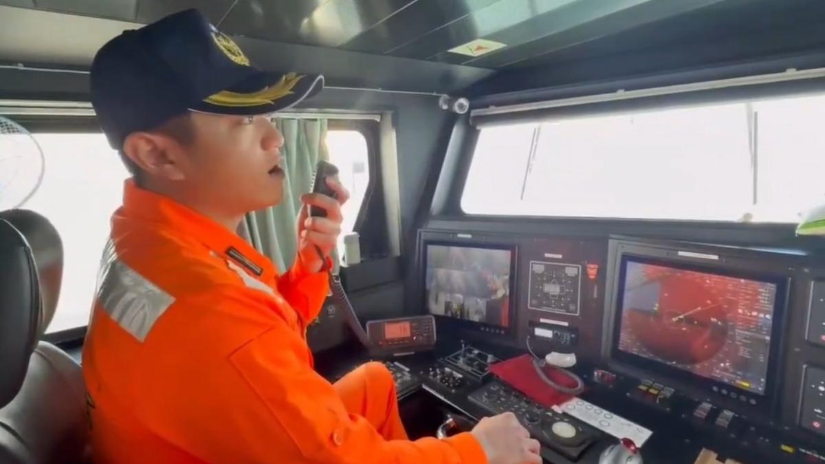 中國海警連兩日進入金門水域遭海巡驅離。(圖/海巡署金馬澎分署提供)