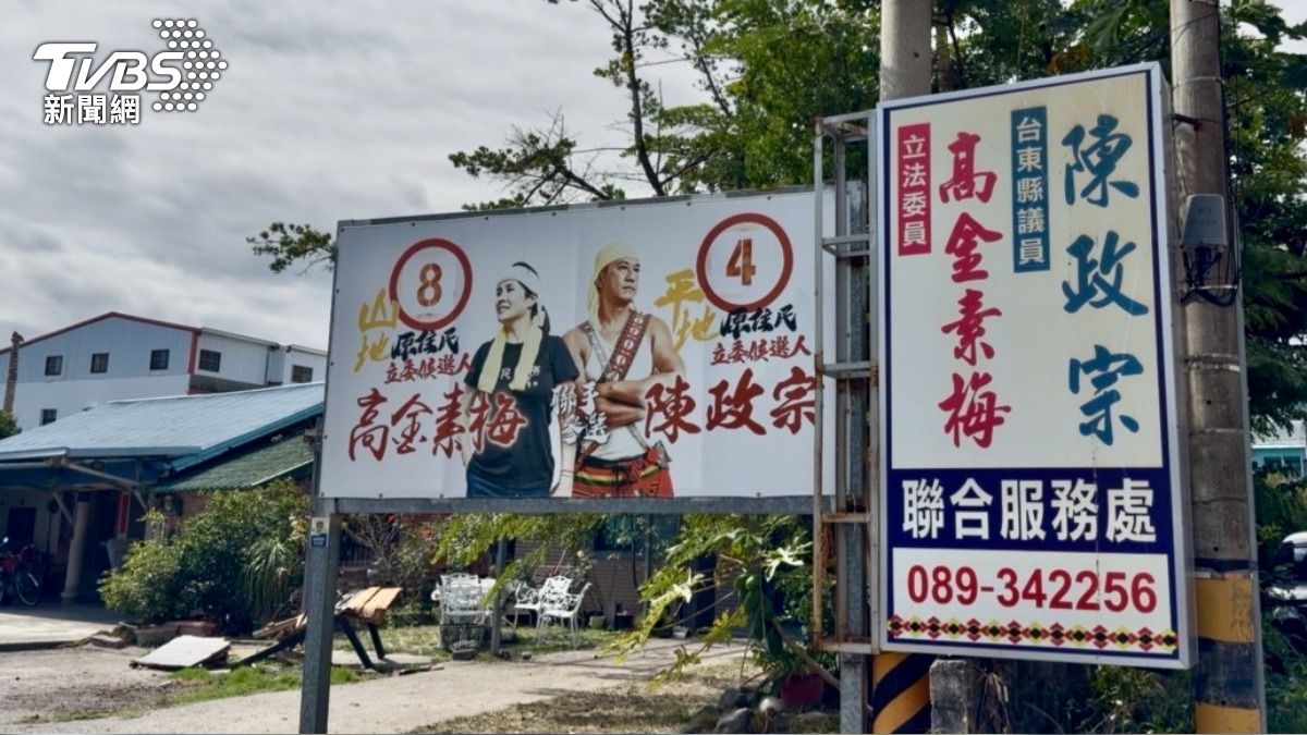 現任無黨籍台東縣議員陳政宗與立委高金素梅曾聯手參選上屆立委,兩人為多年政壇戰友。(圖/TVBS)
