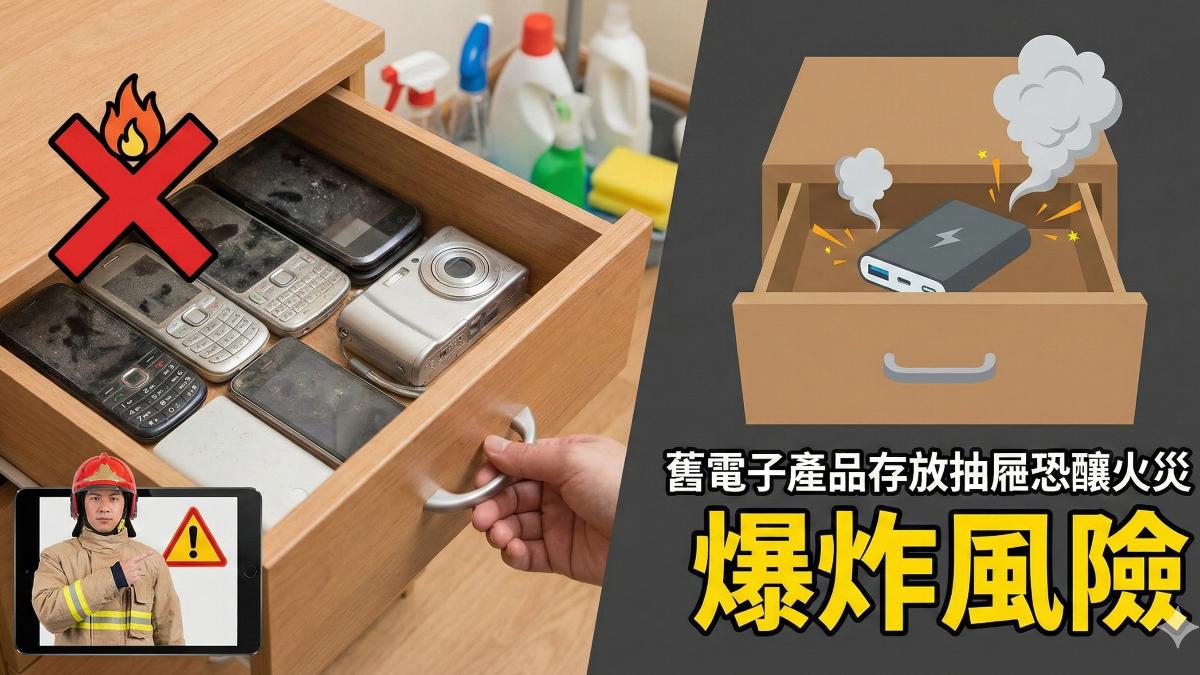 大掃除快清!舊手機放抽屜成「未爆彈」 消防員:本質就是毒氣包