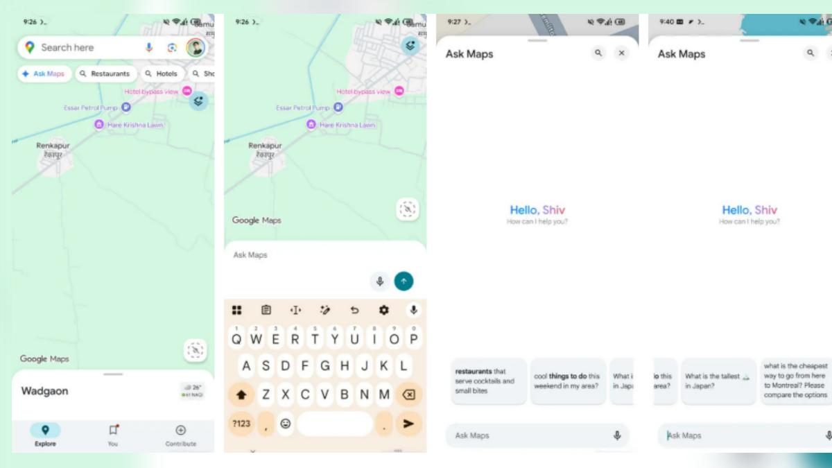 「Ask Maps」是Google地圖主畫面上新增的晶片。(圖/翻攝android authority)