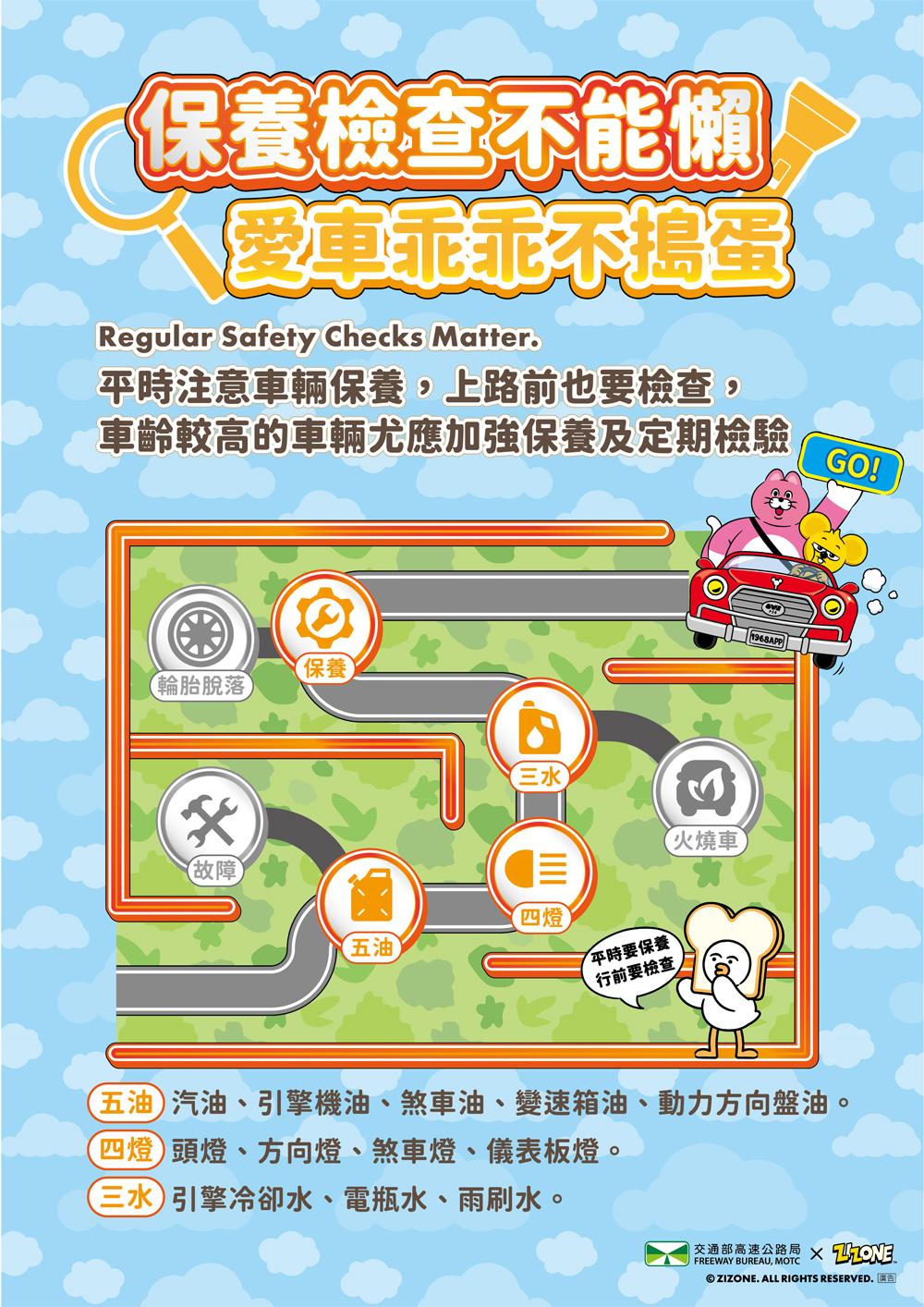 高公局提醒行車前應加強檢查車況。(圖/高公局提供)