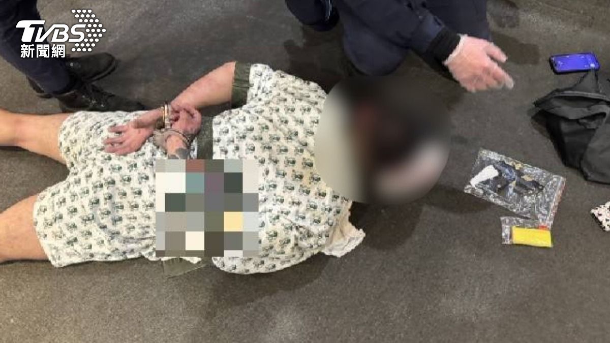 警方當日獲報後於 10 分鐘內趕抵現場，當場逮捕潘男。（圖／TVBS）