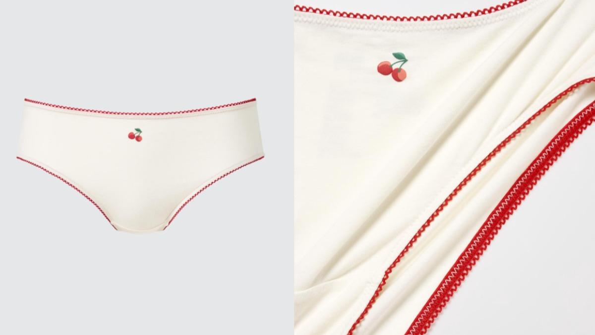 UNIQLO內褲推薦：櫻桃中腰內褲Threads上爆紅。（圖／UNIQLO官網）