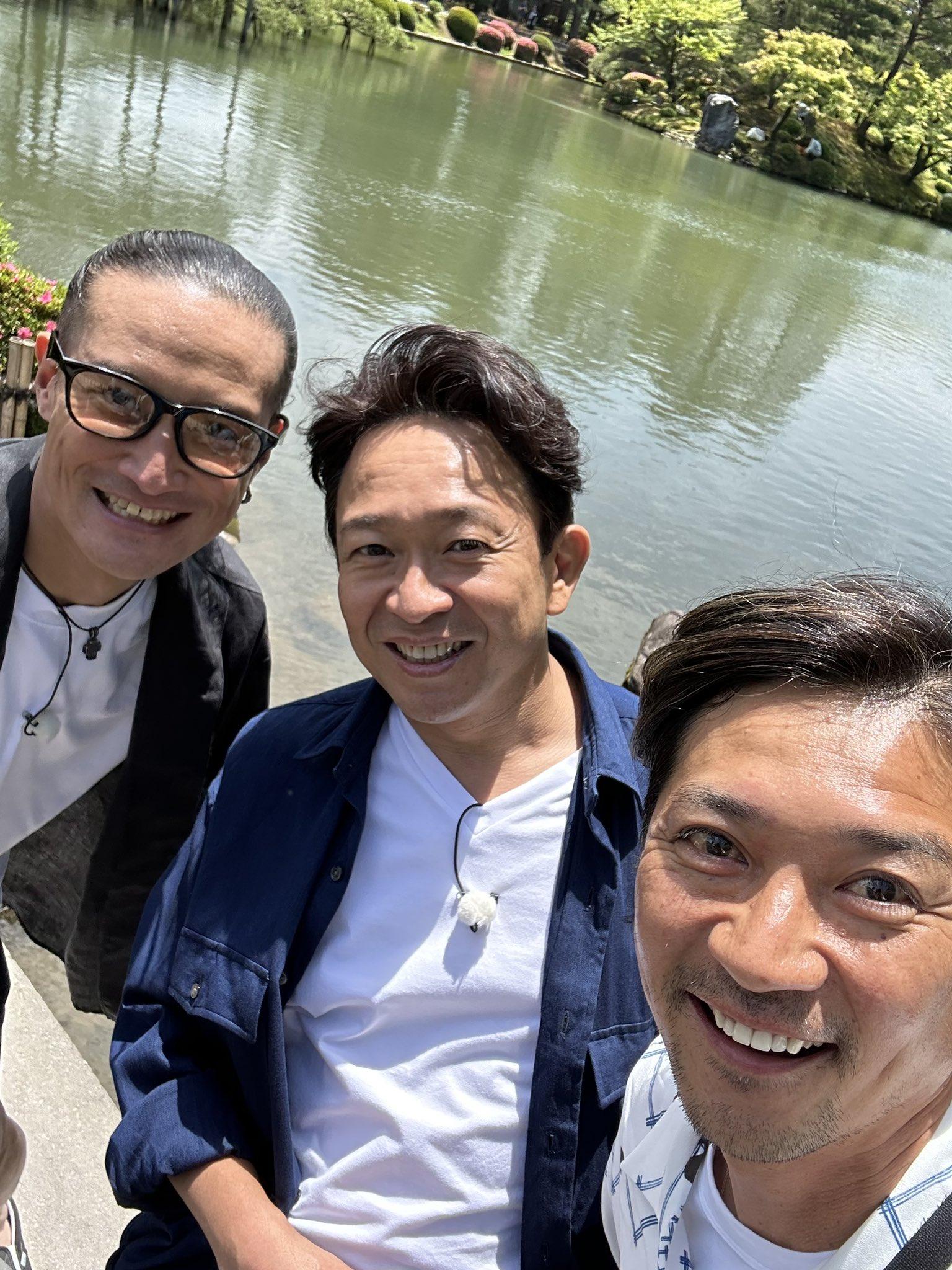 TOKIO雖已解散,國分太一(右起)仍感謝多年隊友城島茂、松岡昌宏。(圖/翻攝自kokubun0902推特)