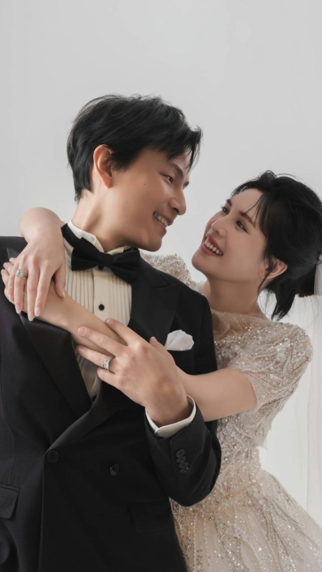 孫協志和夏宇童今舉辦婚宴。(圖/翻攝夏宇童臉書)
