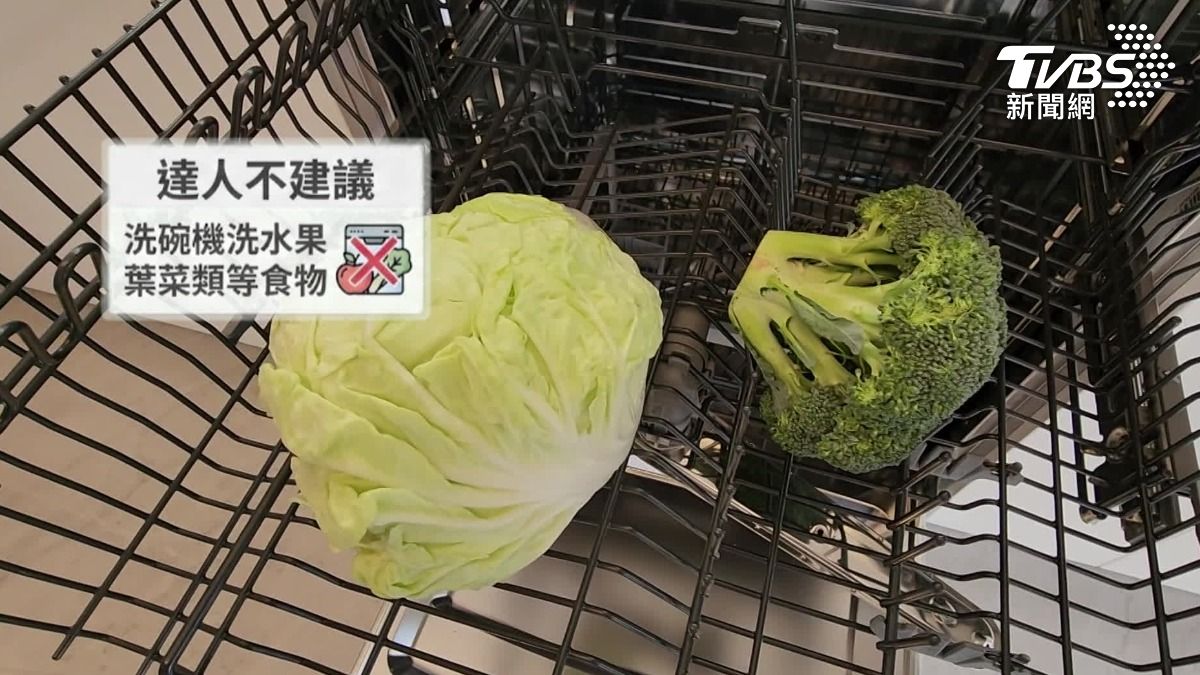 生活達人不建議洗碗機洗水果或葉菜等食物。(圖/TVBS)