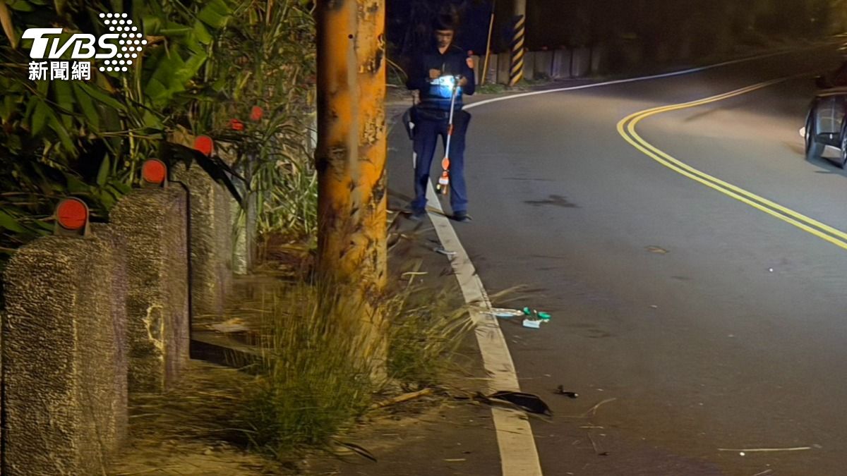 嘉義24歲男騎重機自摔死亡。(圖/TVBS)