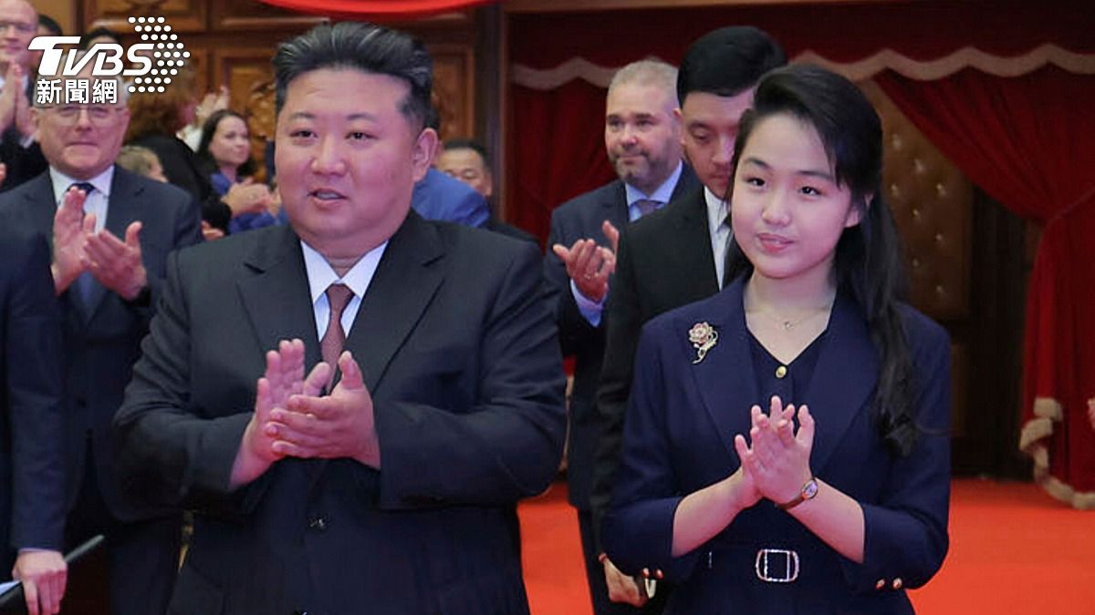 南韓國家情報院分析，金正恩女兒金主愛已被選為準接班人。（圖／達志影像美聯社）