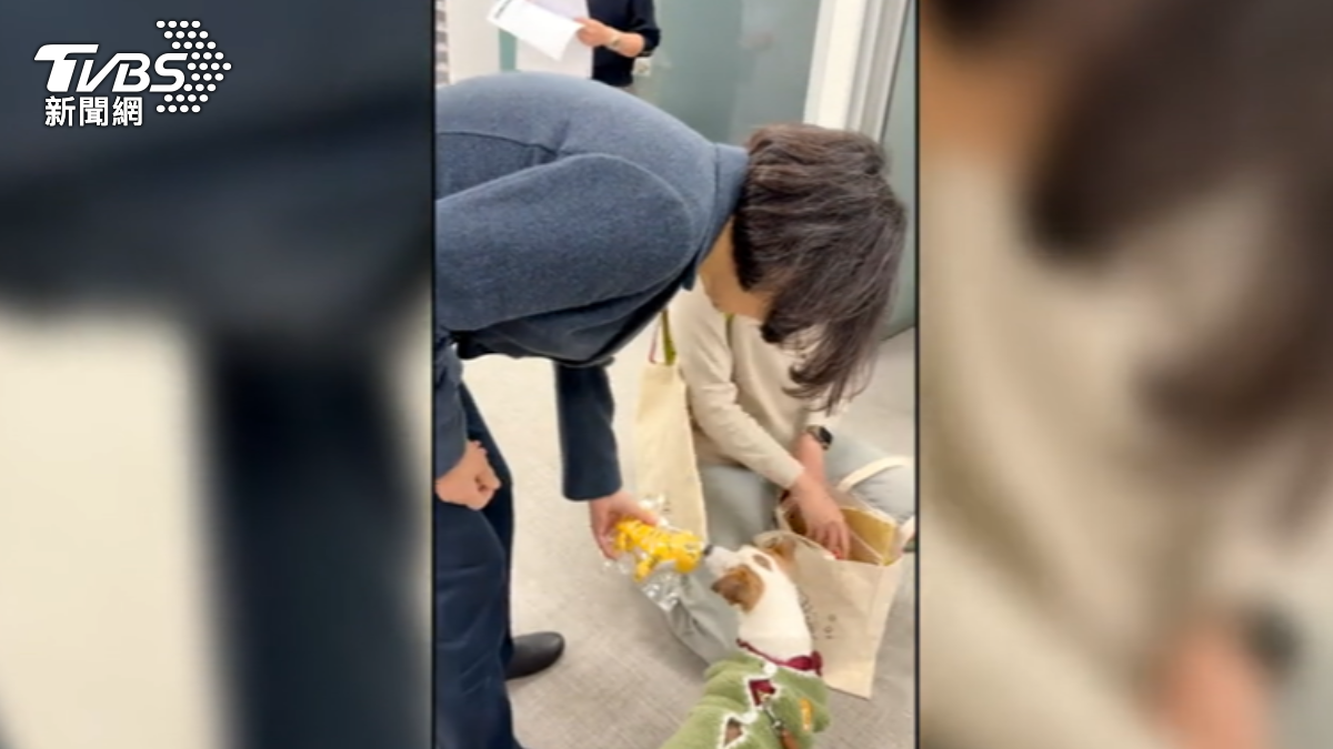 蔡英文收到陳其邁送的超大提燈,驚呼「太大了吧」。(圖/TVBS)