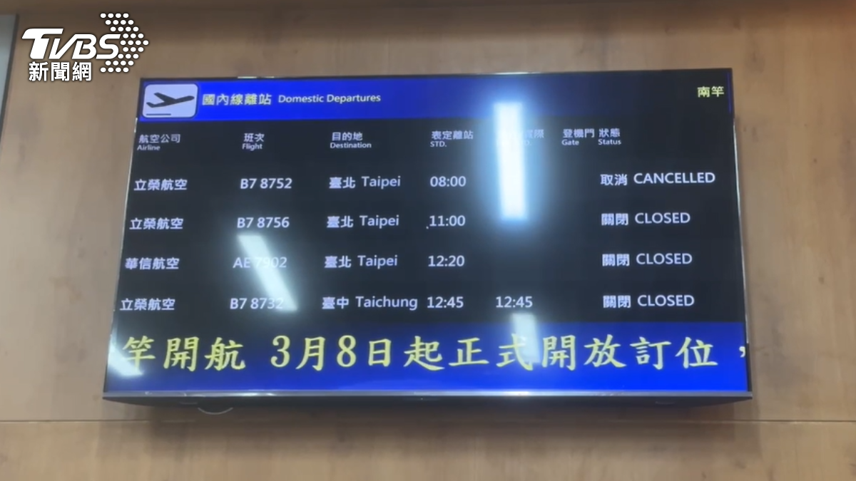 馬祖南、北竿機場關場。(圖/TVBS)