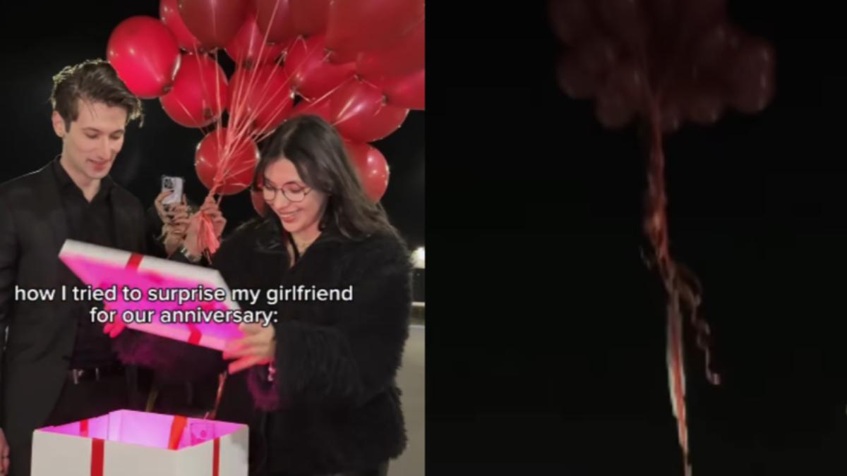 有片/德國百萬網紅送女友「6萬鈔票氣球」 開箱秒飛天全沒了