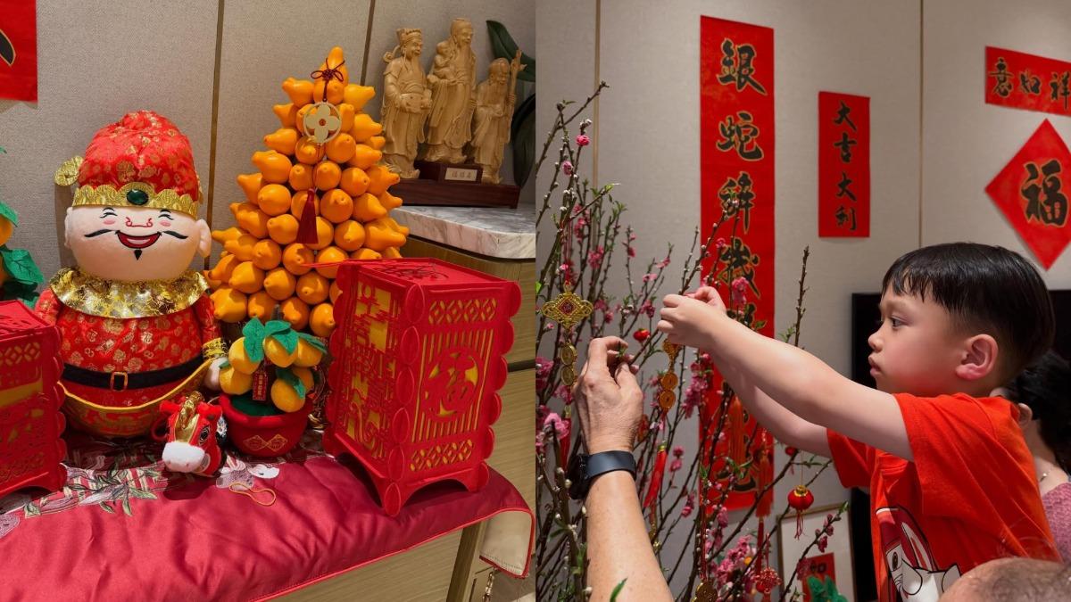 胡杏兒兒子參與妝點家裡。(圖/翻攝自胡杏兒IG)