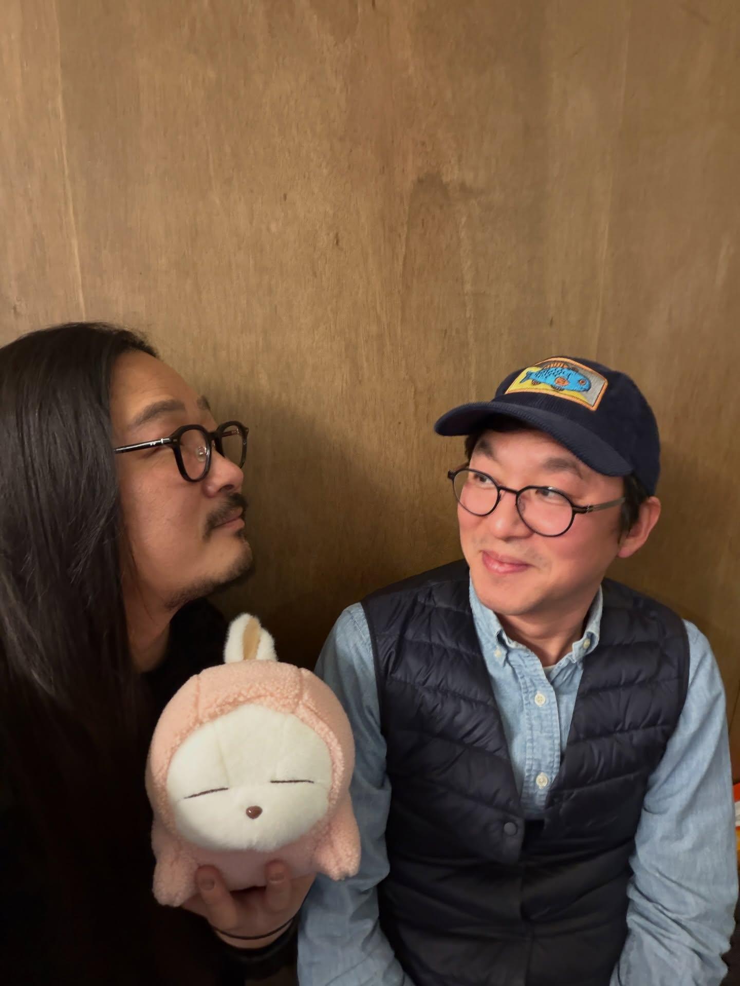 雖然跟崔康祿(右)是私下酒友,金度潤卻也是到現場才知道兩人都參賽第二季。(圖/翻攝自projectsyun IG)