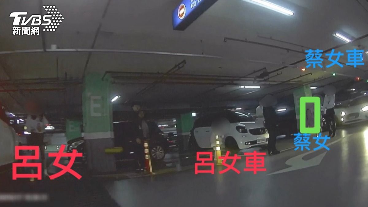 呂小姐帶著孩子要去吃飯,停車過程中,遇到59歲的蔡姓女子不但人肉佔位,還出手抓呂小姐的頭髮,把人按在地上,還要告她(圖/TVBS)