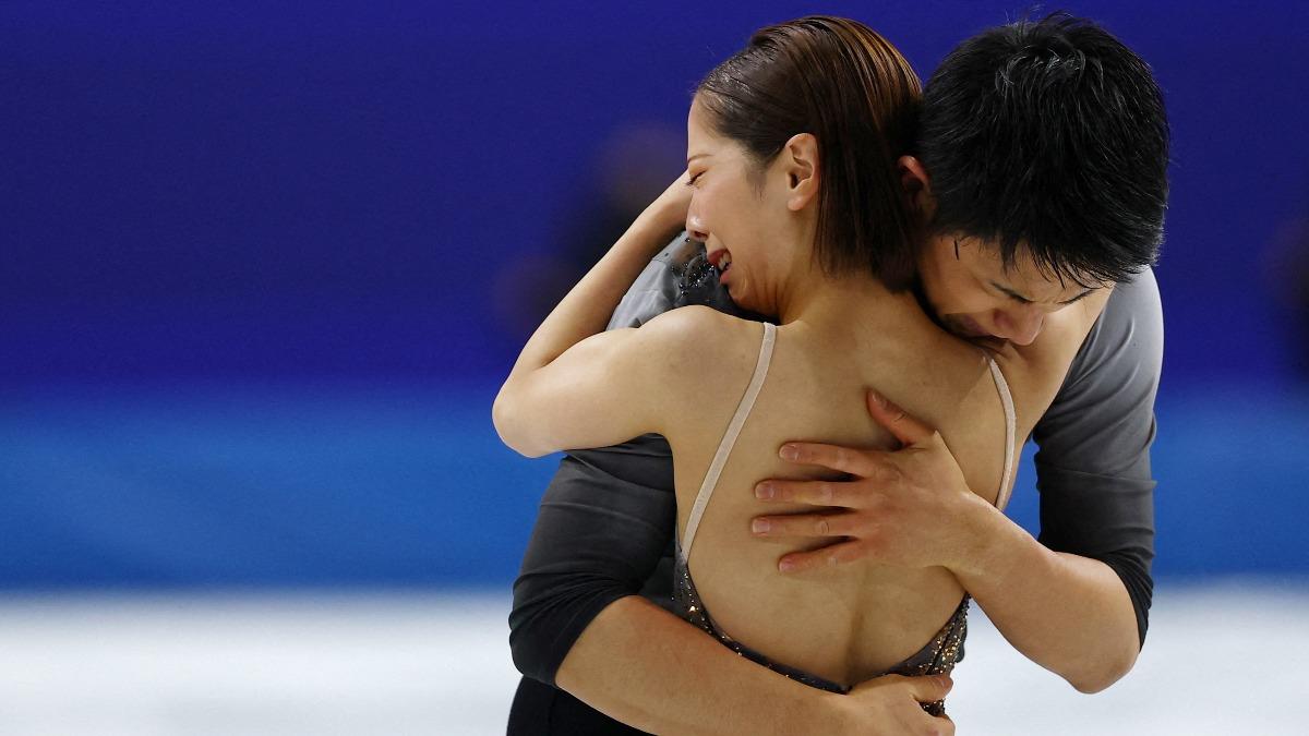 日本花式滑冰選手三浦璃來與木原龍一。(圖／達志影像路透社)