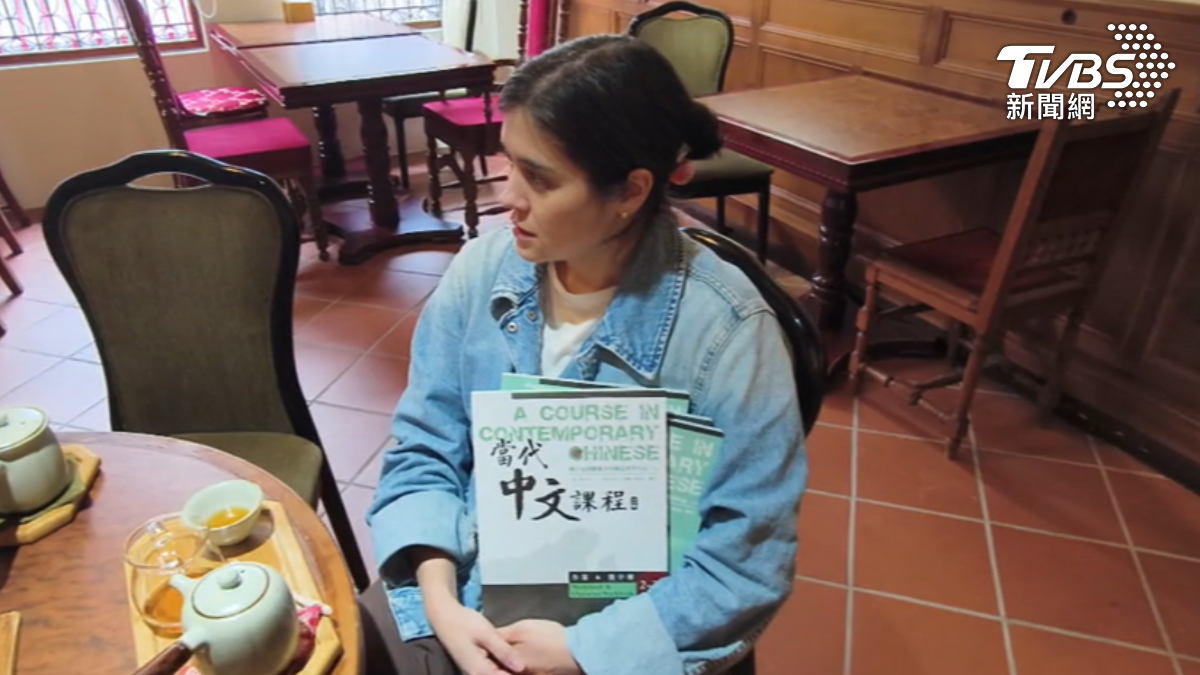 美籍學生坦言受美中關係緊張影響，認為台灣是學中文較安全的選擇。（圖／TVBS）