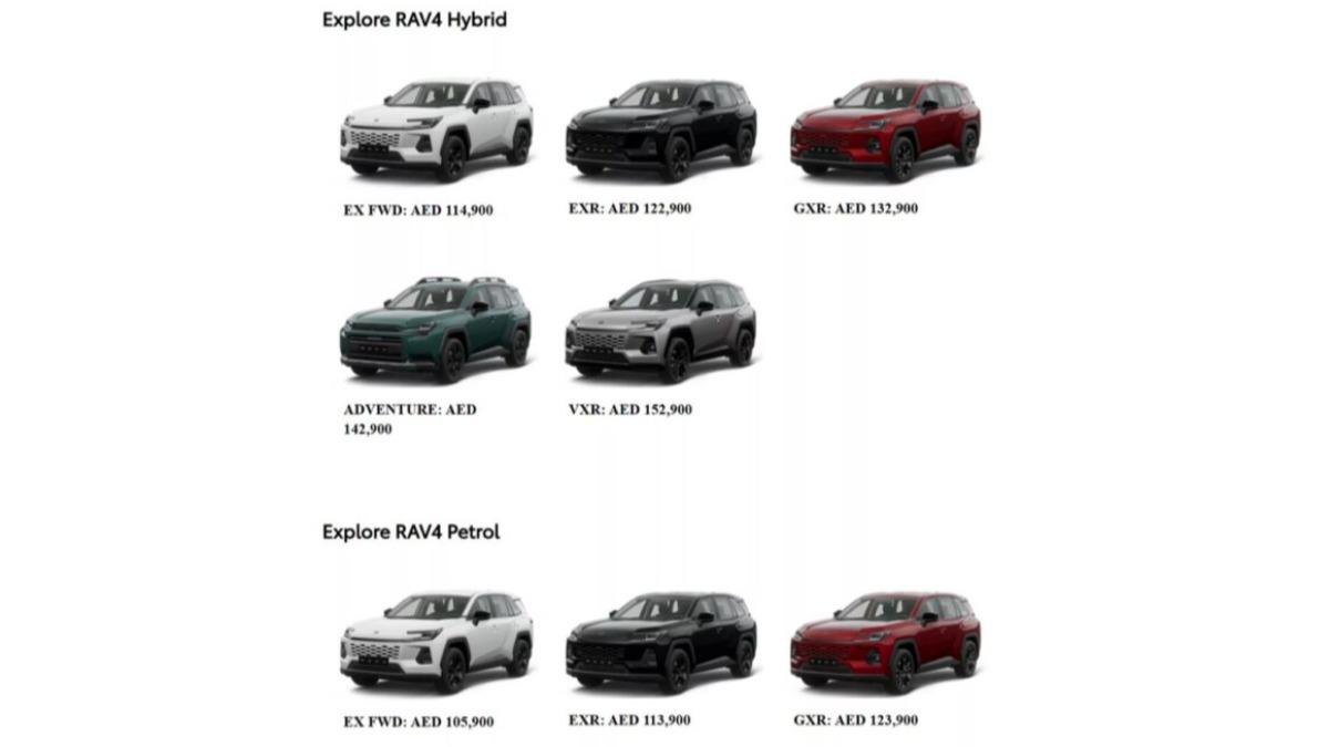 2.0升中東版RAV4約合新台幣90.4萬至105.8萬元不等,展現出相對親民的入手門檻。(圖/Toyota)