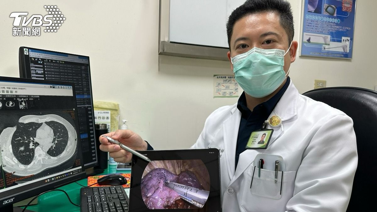 蕭凱宇指出，肺癌之所以被稱為沉默殺手，是由於肺部缺乏痛覺神經，癌腫瘤初期生長時不易引起疼痛或不適。（圖／TVBS，請勿任意翻攝）