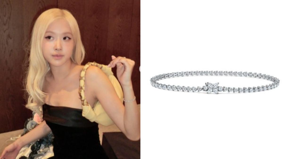 Tiffany Victoria™網球手鍊從經典單品進化為更具藝術感的珠寶選擇。（圖／翻攝自roses_are_rosie ig、Tiffany & Co）