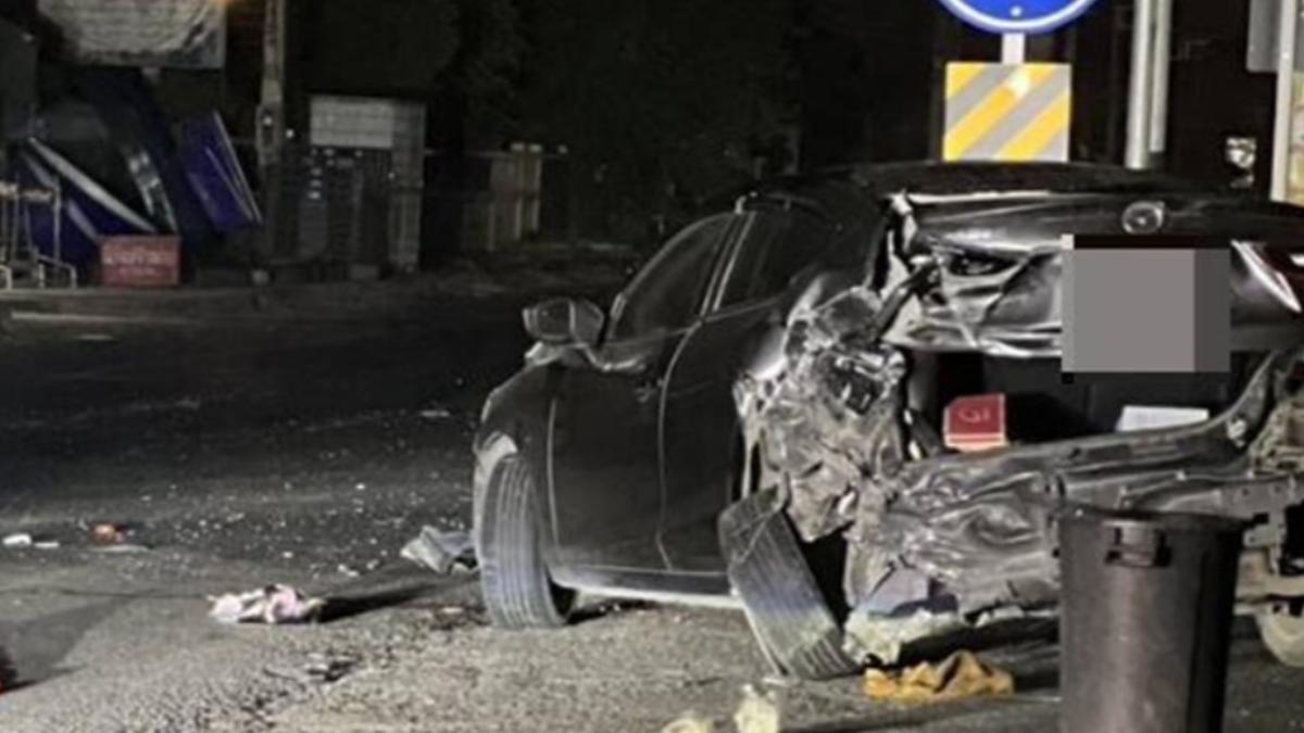 清晨化緣遇死劫!泰僧侶遭失控轎車猛撞身亡 車尾撞爛畫面曝