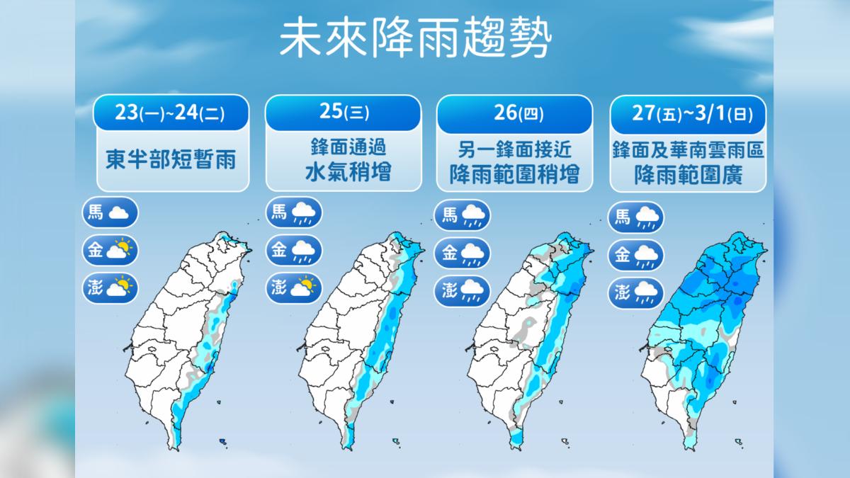 未來降雨趨勢。（圖／中央氣象署）