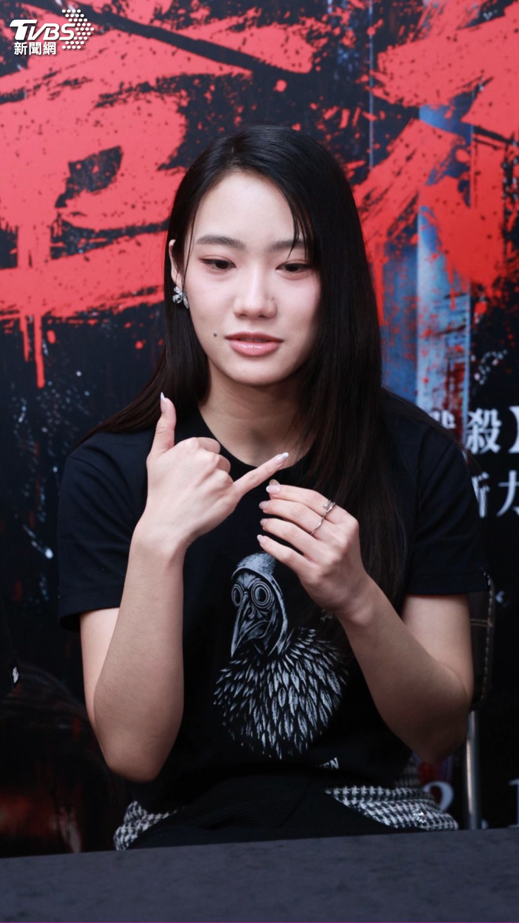 侯詠薰談起到青島第一天接到假導演來電,驚魂未定。(圖/黃城碩攝)