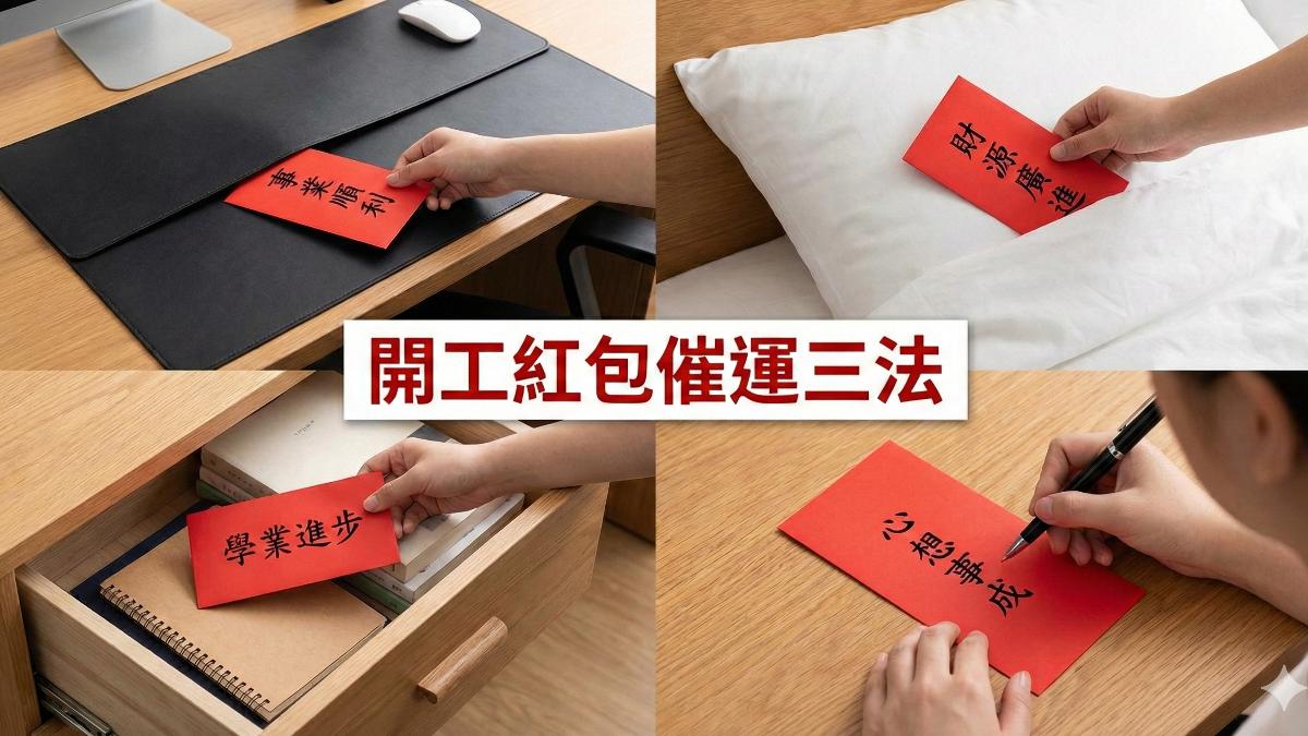 命理師柯柏成表示,選定想催運的紅包袋後,寫上祝福語。(示意圖/AI生成)