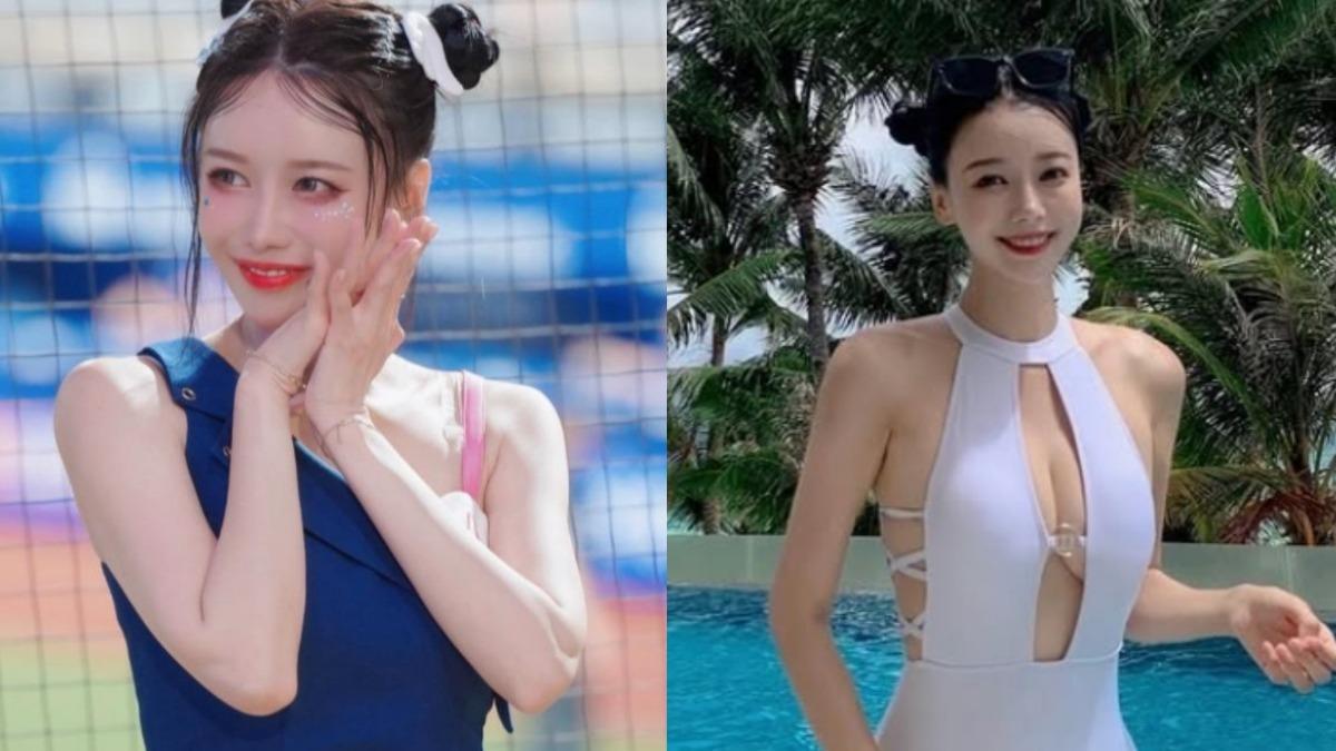 李雅英脫了！中空連身泳裝「兇猛包不住」　超深事業線火辣放送