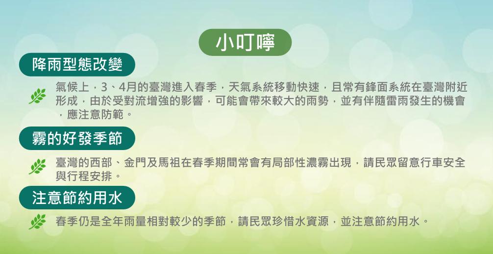 春季雨量偏少，請節約用水。（圖／氣象署）