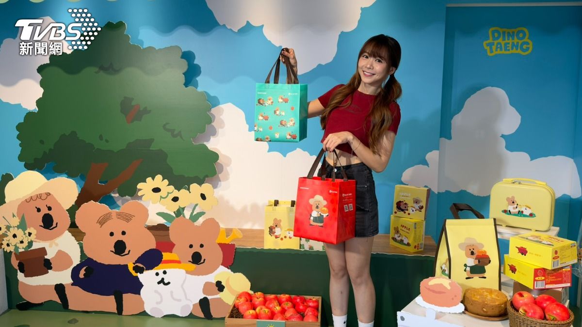 春上布丁蛋糕聯名DINOTAENG。（圖／陳昫蓁攝）