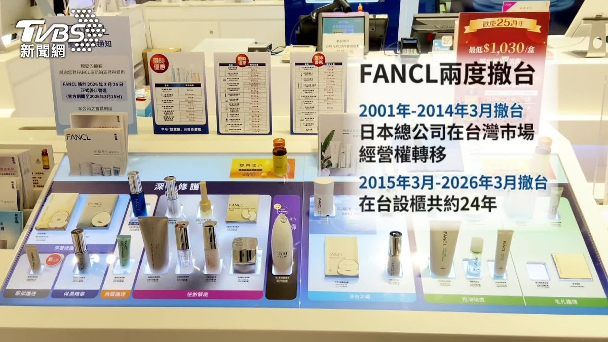 FANCL兩度撤台。(圖/TVBS)