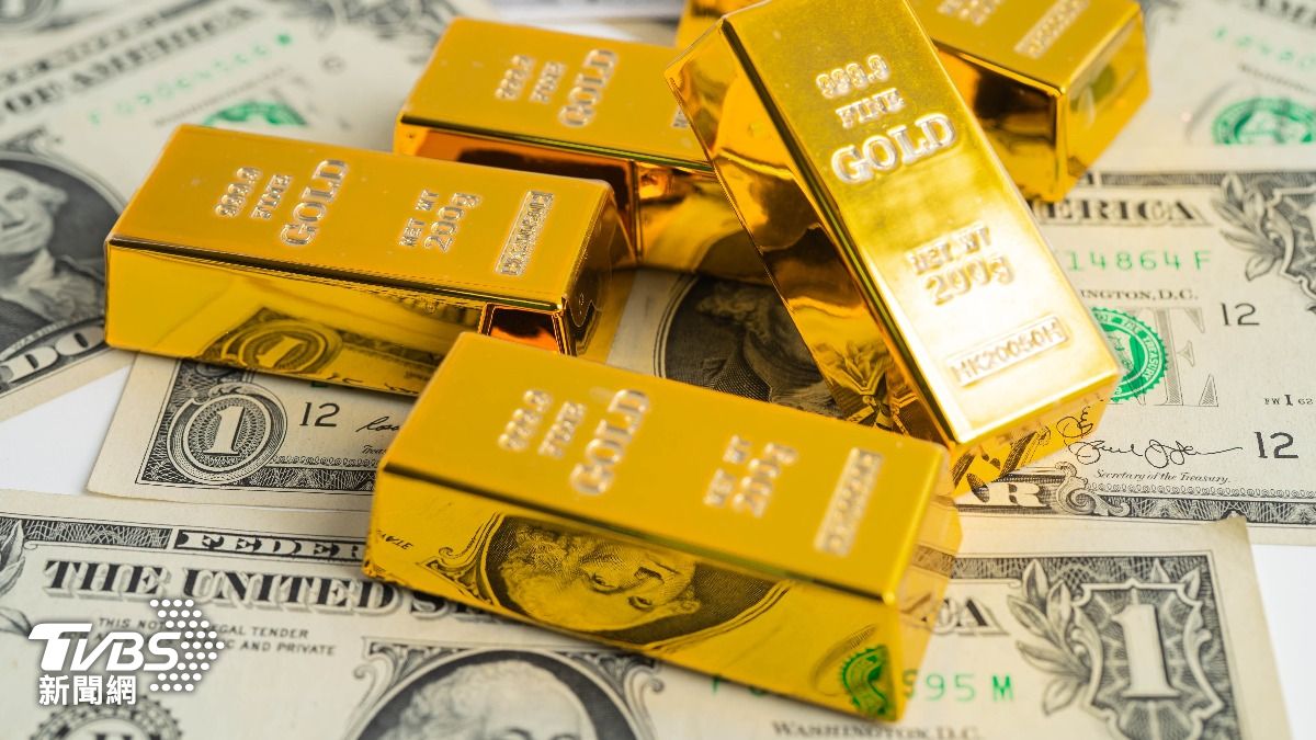 黃金價格24日出現下跌，不過守住了每盎司5100美元大關。（示意圖／達志影像shutterstock）