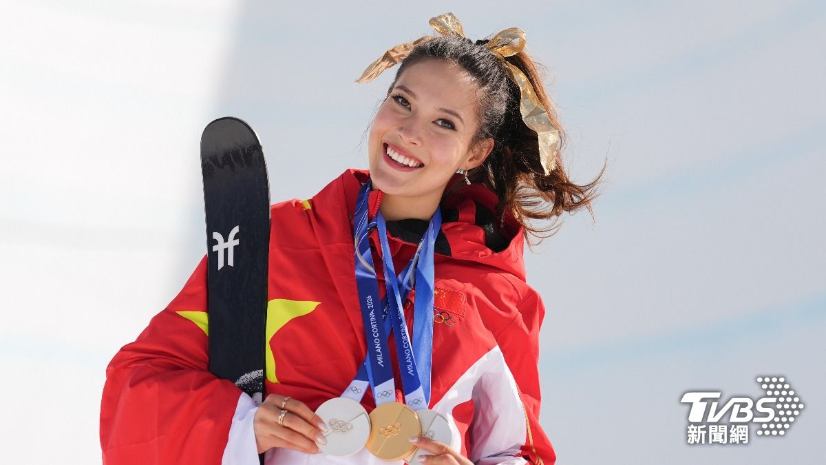 與劉美賢同樣在加州長大的華裔滑雪選手谷愛凌,冬奧選擇代表中國出賽。(圖/達志影像美聯社)