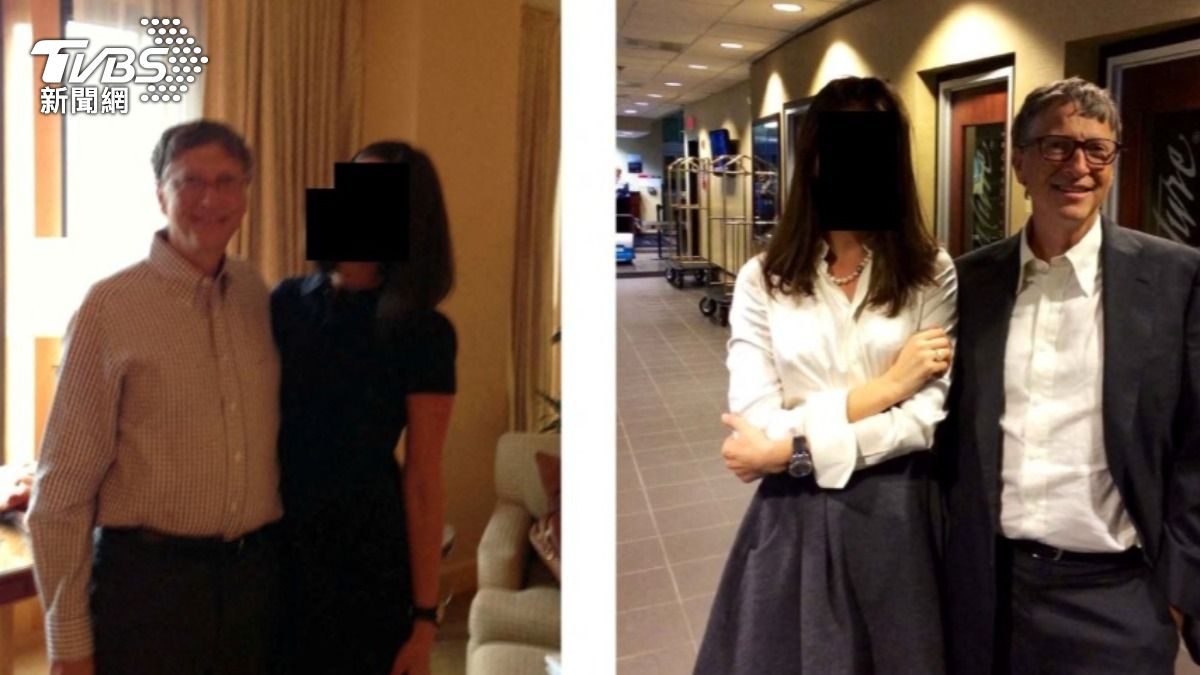 美國司法部公布的淫魔檔案中,有蓋茲與兩名女子的合照,他解釋是艾普斯坦要求自己與其助手在會面後進行拍攝。(組圖/達志影像路透社)